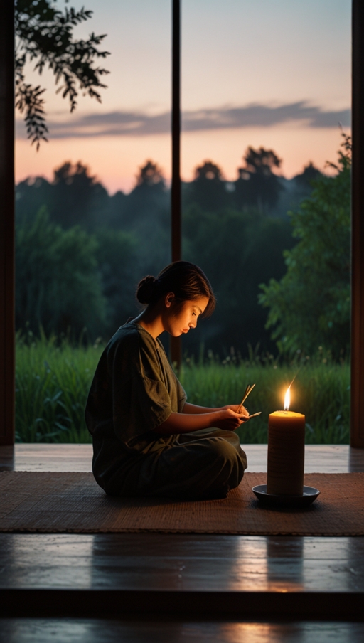 evening candle lighting ritual