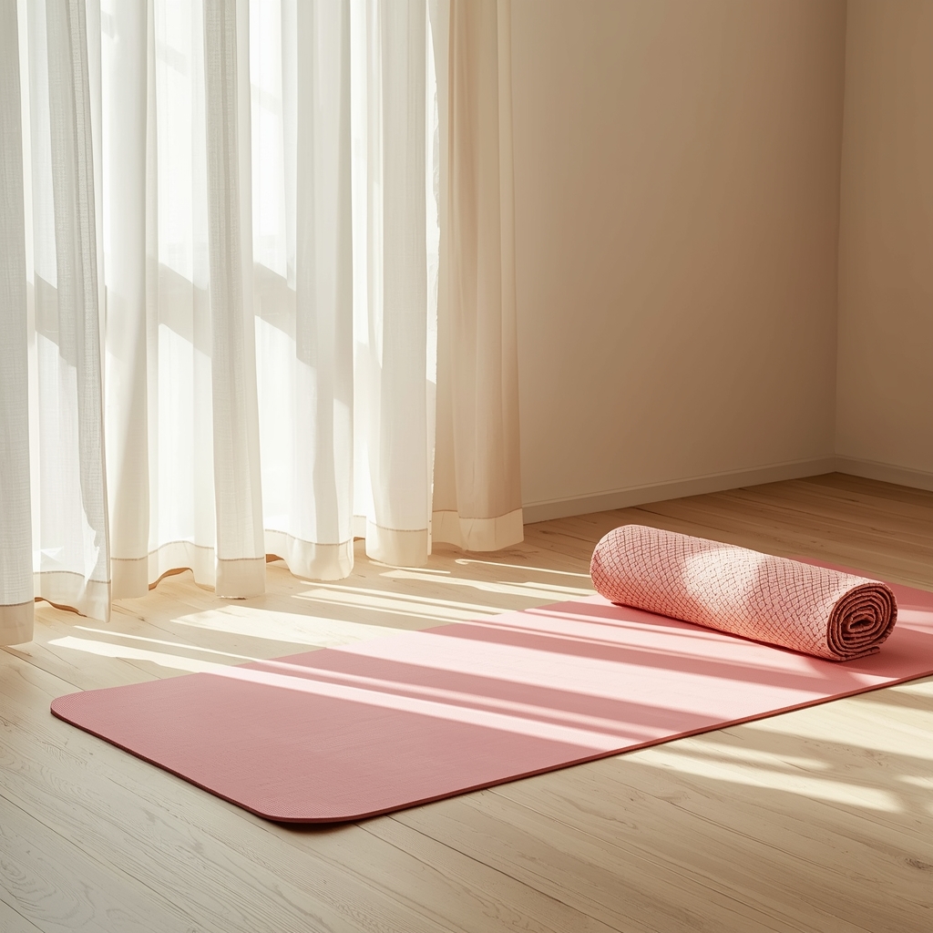 pink yoga mat