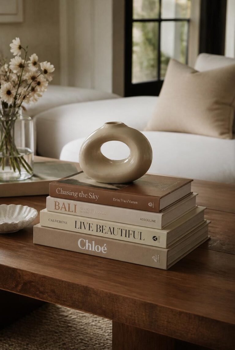 How To Style a Coffee Table for a Soft Luxury Living Room
