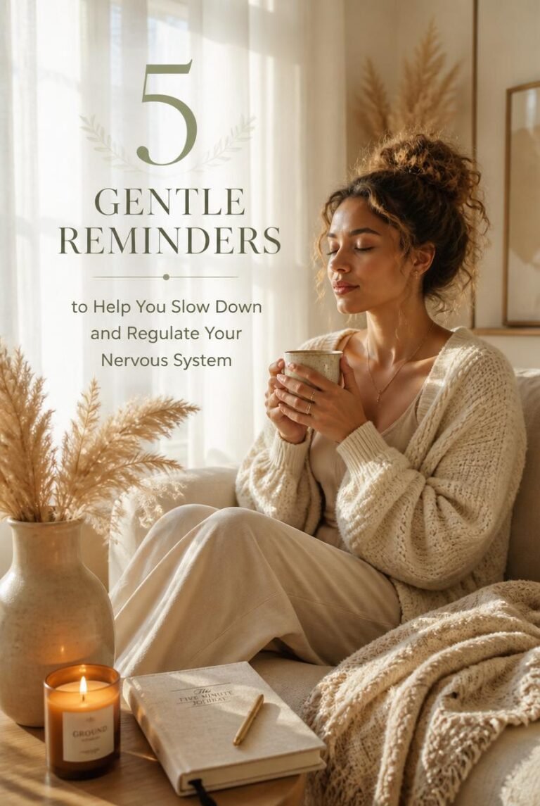 5 Gentle Reminders to Help You Slow Down and Regulate Your Nervous System